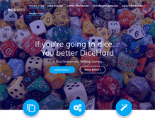 Tablet Screenshot of dicehard.com